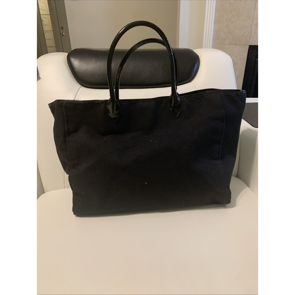 Victoria's Secret Canvas Tote Bag Black White City New York preowned - Picture 2 of 5